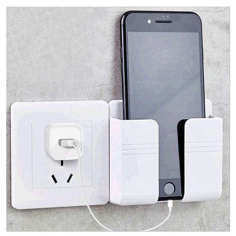 Závesný držiak na nabíjanie telefónu biely