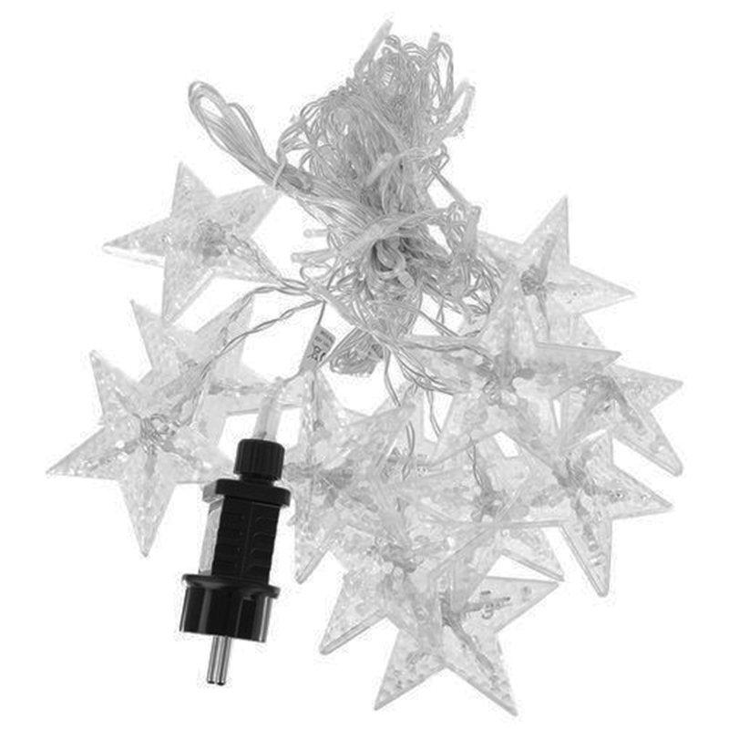 LED Vianočný svetelný záves STAR 108 LED 31V studená biela