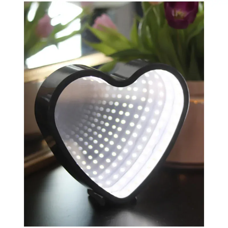 3D Srdce - LED Dekoračná lampa 25 x 23 cm čierna