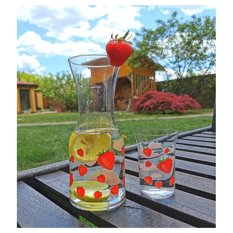 KROSNO - Súprava pohárov na nápoje a karafa Summer 7 ks 