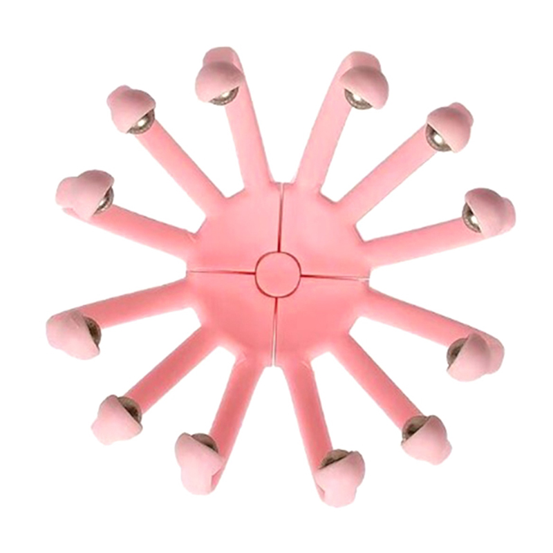 Masážna pomôcka na hlavu ružová