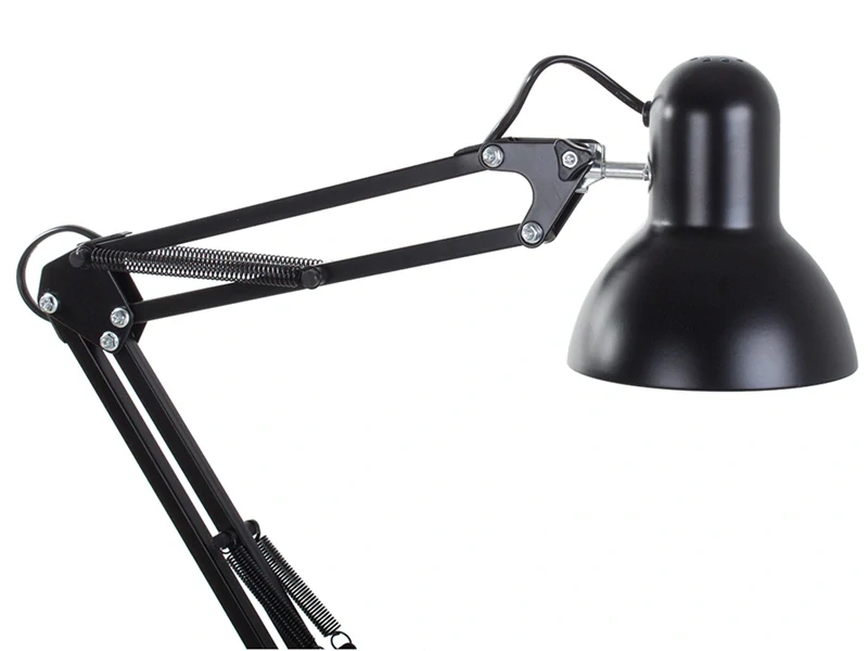 Nastaviteľná stolná lampa čierna