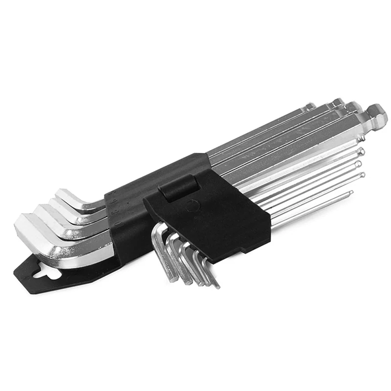 Sada imbusových kľúčov s guličkou 1,5-10mm (stredné 9ks)