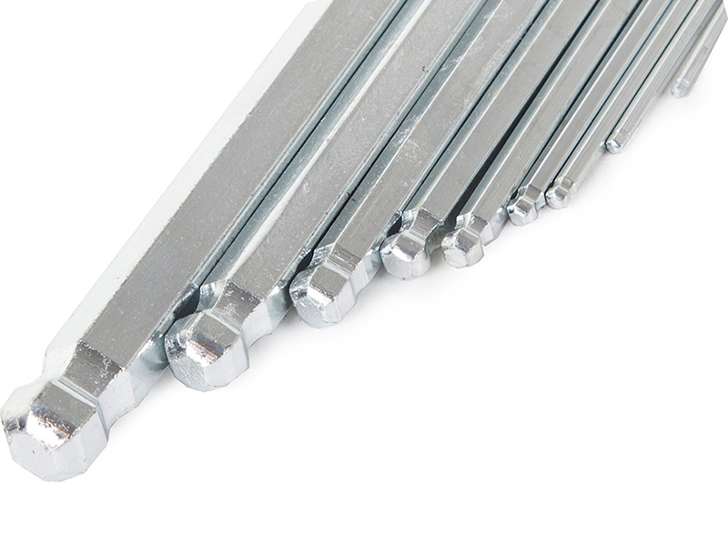 Sada imbusových kľúčov s guličkou 1,5-10mm (dlhé 9ks)