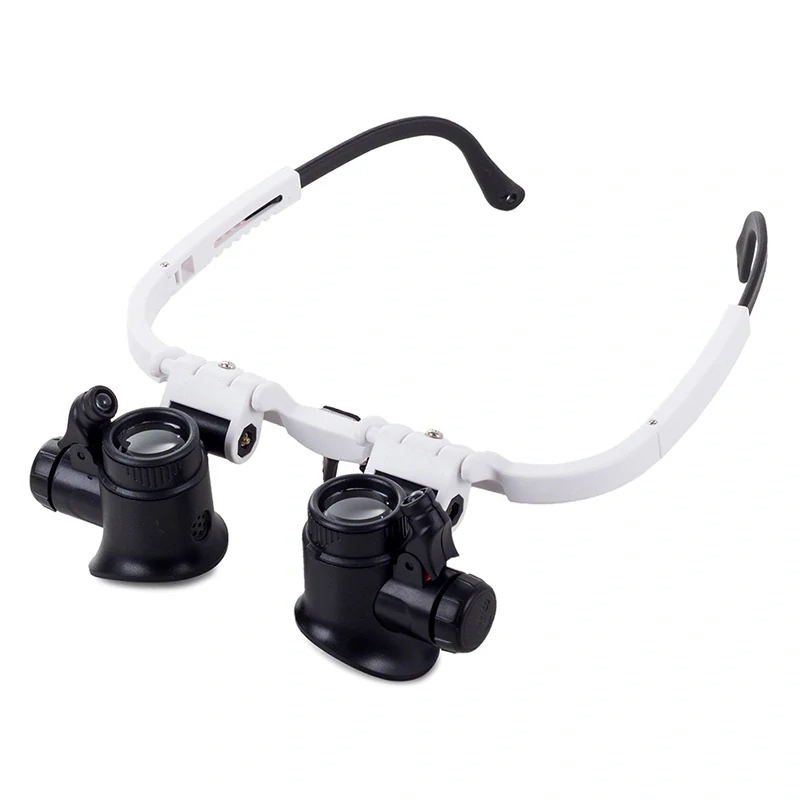 Okuliare hodinárske LED – lupa so zväčšením 8× až 23×