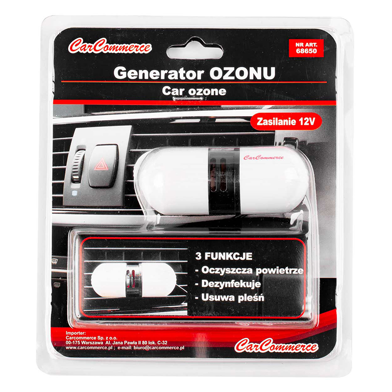 Generátor ozónu do auta 12V - Ionizátor vzduchu 