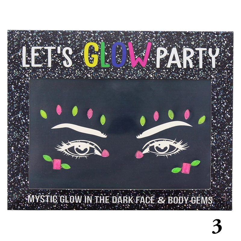 Fosforeskujúce kryštáliky na telo a tvár