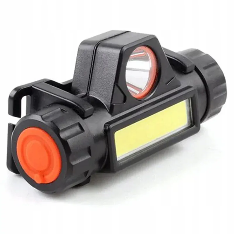 Čelová baterka LED COB 4v1