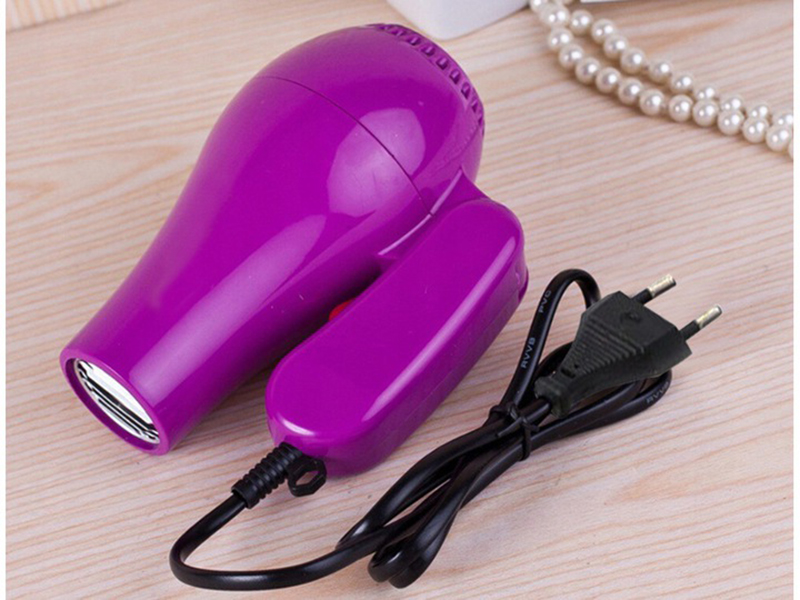 Skladací turistický fén na vlasy tichý DM-2008 850W