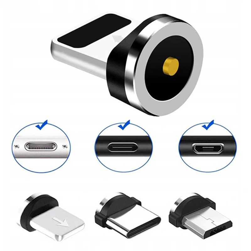 Magnetický kábel USB 3v1 iPhone, Micro USB, USB C