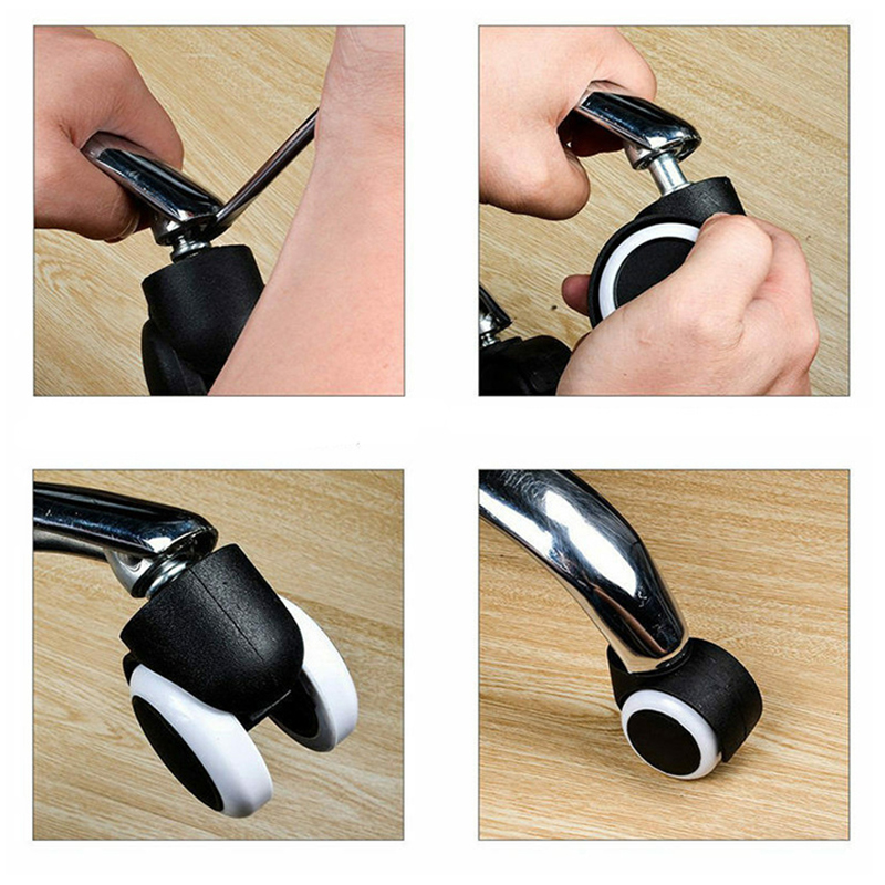 Kolieska na stoličku 5ks biele