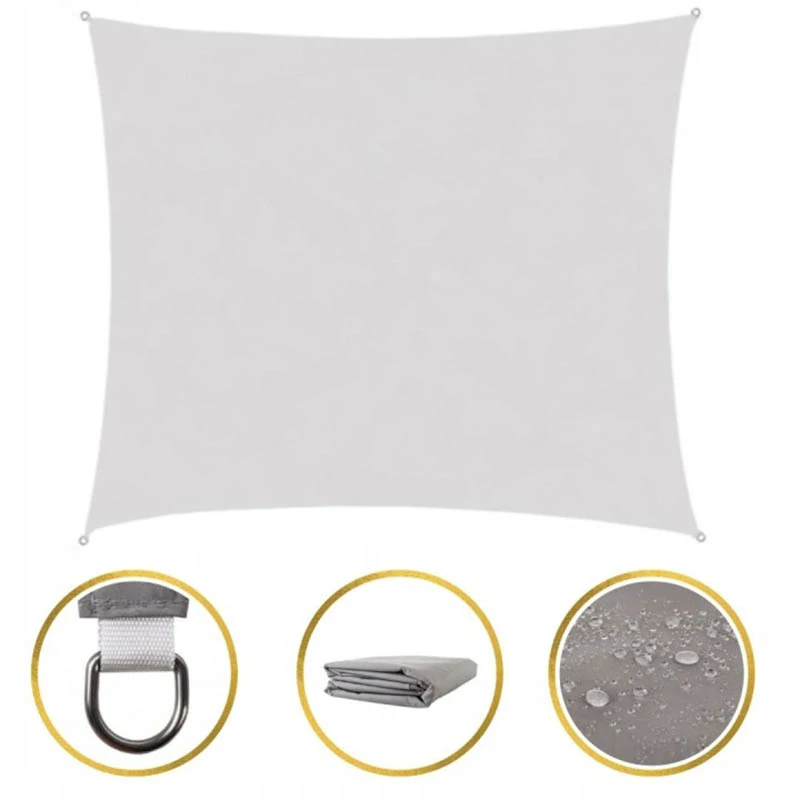 Tieniaca plachta 3,6 × 3,6 m sivá