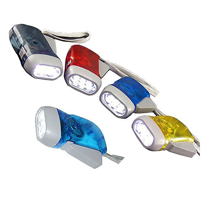 Baterka na dynamo 3 LED - nabíjaná kinetickou energiou