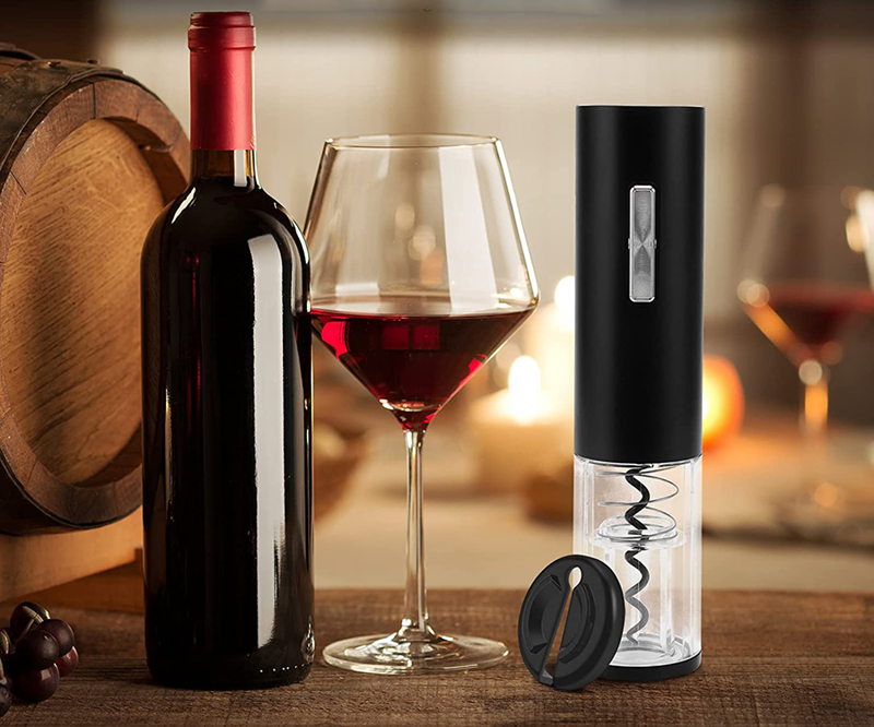 Zortung Elektrický USB otvárač na víno Black LED 20cm