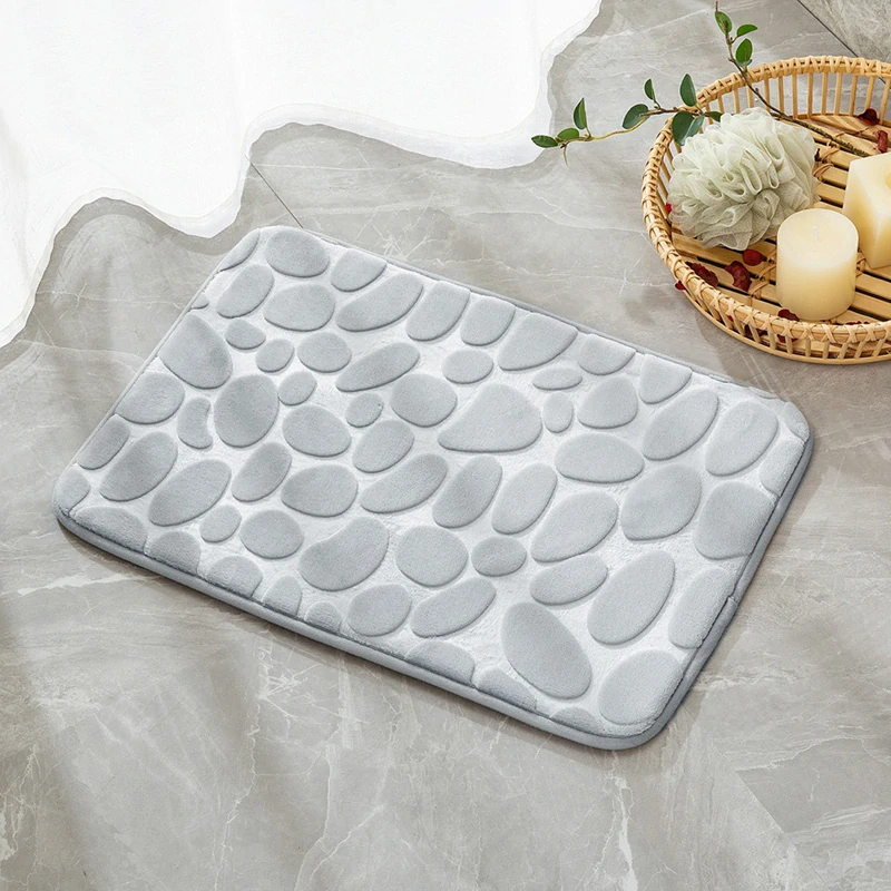 Sada koberčekov do kúpelne 3D sivé 2ks