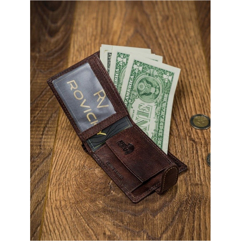 Mini peňaženka kožená BUFFALO WILD N1183L-HP Rust