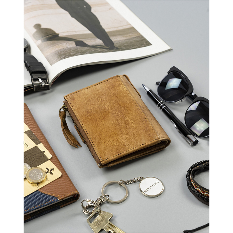 Rovicky N1227-RHP - Peňaženka pánska kožená tan