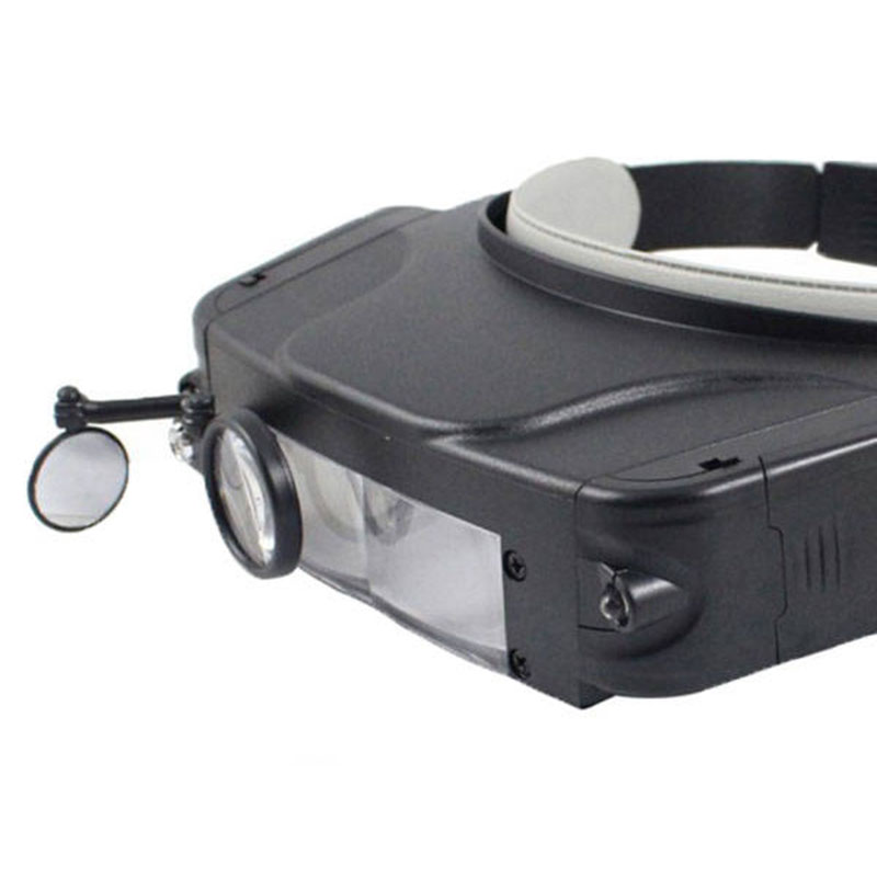 Čelová lupa náhlavná 2LED 11x