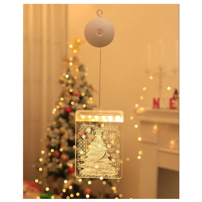 Vianočná 3D LED dekorácia na okno Stromček