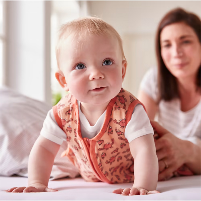 JAKO-O - Detský letný mušelínový spací vak ružový Krab 70cm