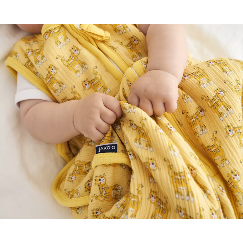 JAKO-O - Detský letný mušelínový spací vak modrý Penguins 90cm