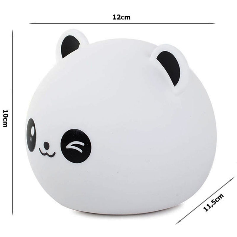 Detská LED lampa Panda s ovládačom