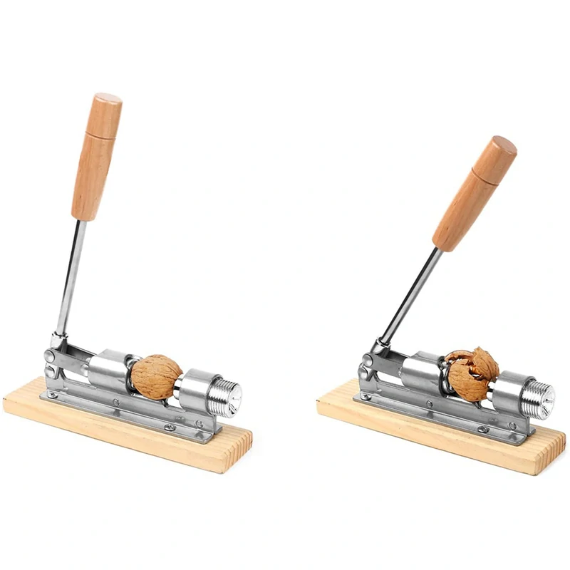 Luskáčik na orechy pákový na drevenej podložke