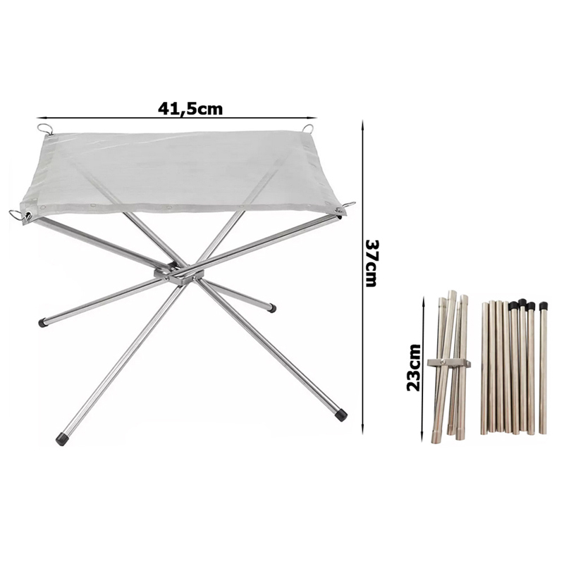 Prenosný stoian na ohnisko kempingový 41,5cm