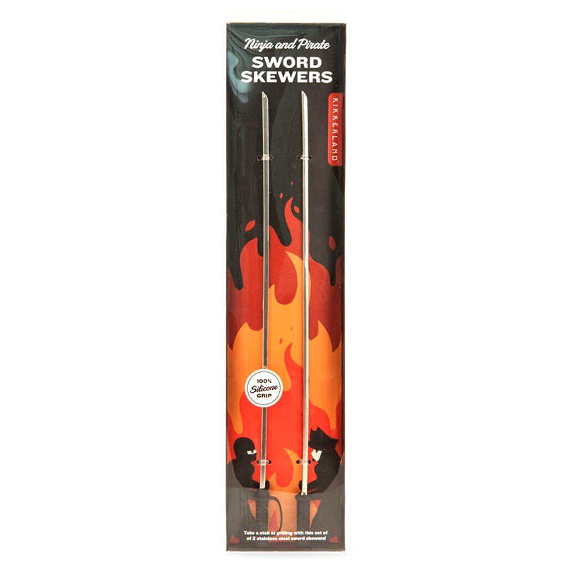 Nerezové grilovacie špízy Kikkerland Ninja & Pirate Sword 33 cm