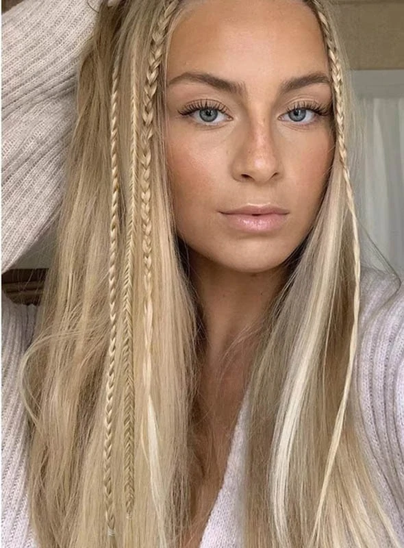 Syntetické vlasy - Vrkoč blond 60cm