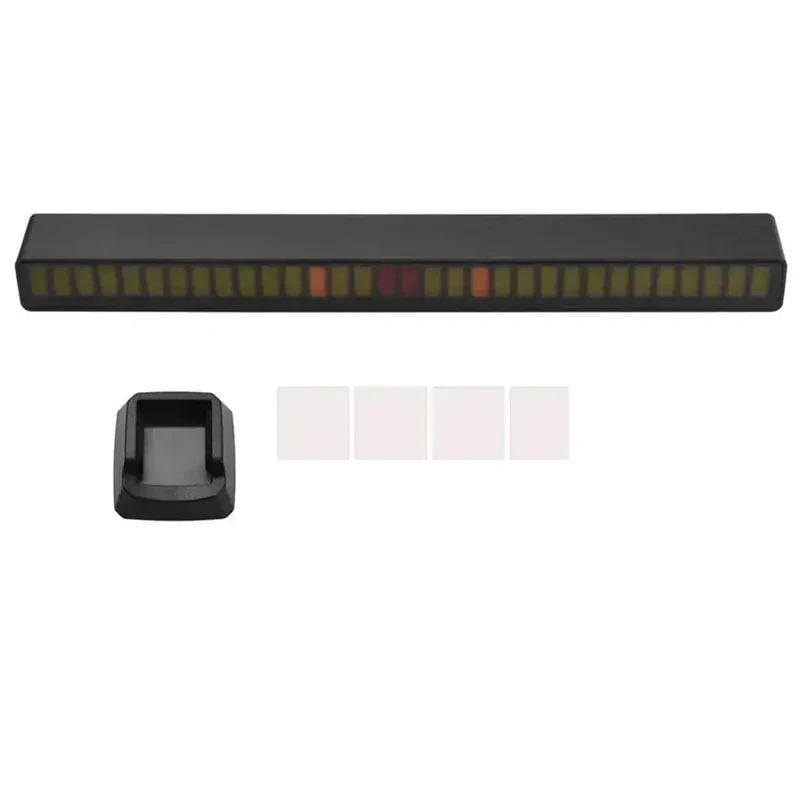 LED panel reagujúci na zvuk na batérie čierny