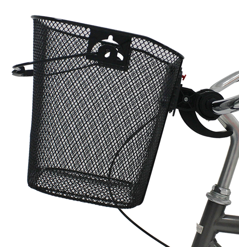 Kôš na bicykel kovový biely KLIK