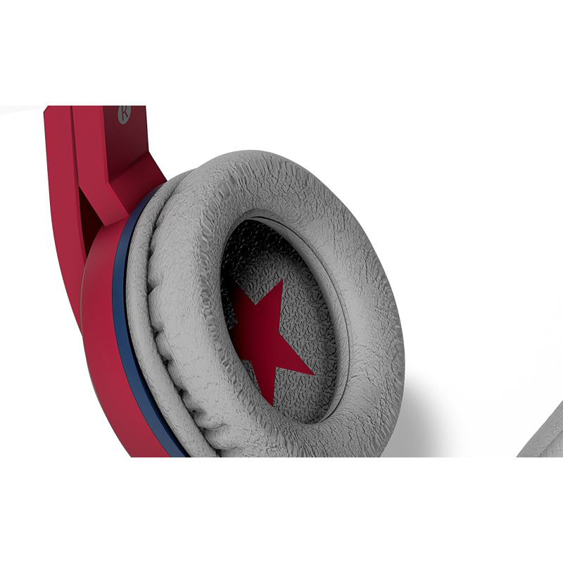 Tribe Pop on-ear káblové slúchadlá s mikrofónom – červené: 120 cm kábel