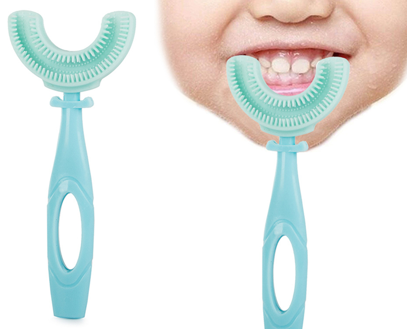 Silikónová zubná kefka pre deti modrá