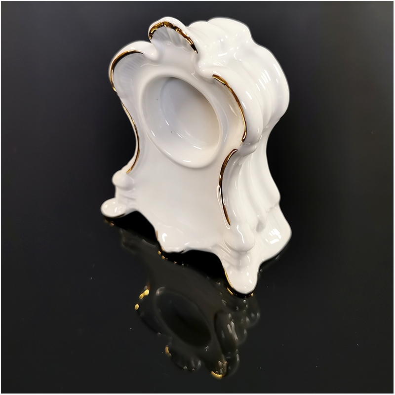 Reutter Porzelan - Porcelánová ozdoba Hodiny Rococo so zlatým okrajom