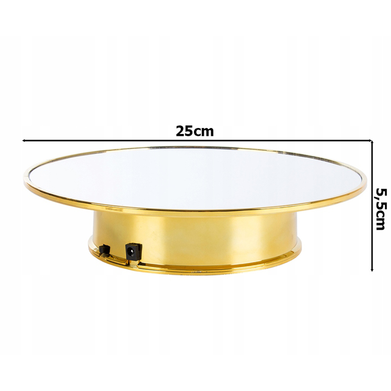 Otočný podstavec na fotografovanie so zrkadlom zlatý