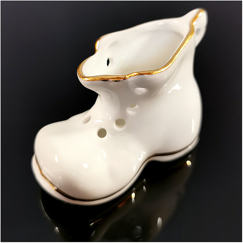 Reutter Porzelan - Porcelánová topánka so zlatým okrajom 7 cm