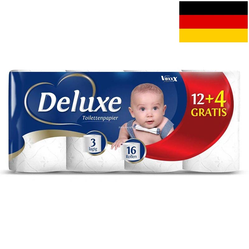Toaletný papier Deluxe 3-vrstvový 16 roliek