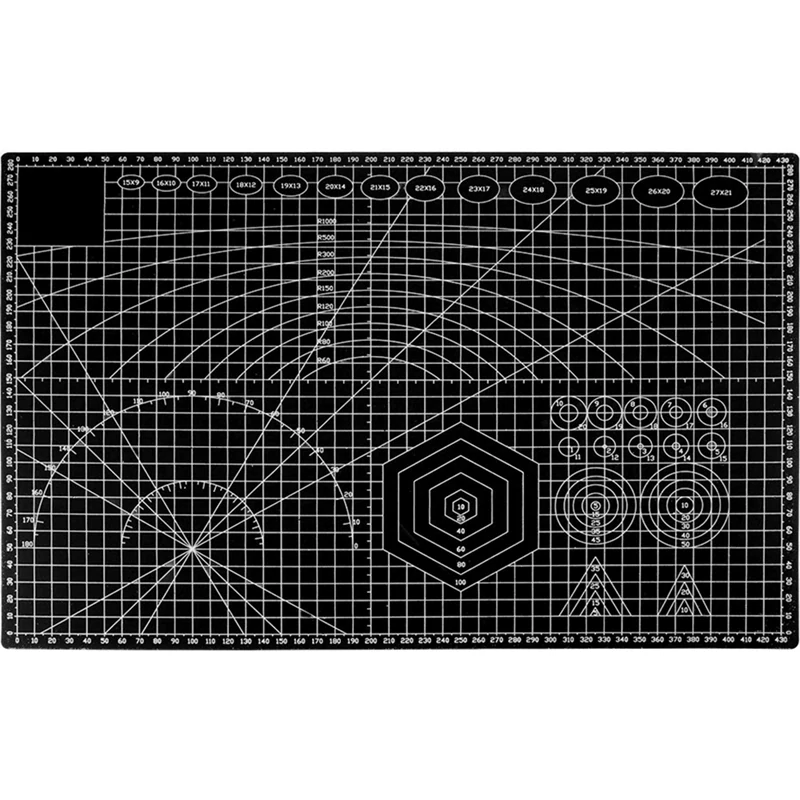 Modelárska podložka na rezanie A3 obojstranná čierna