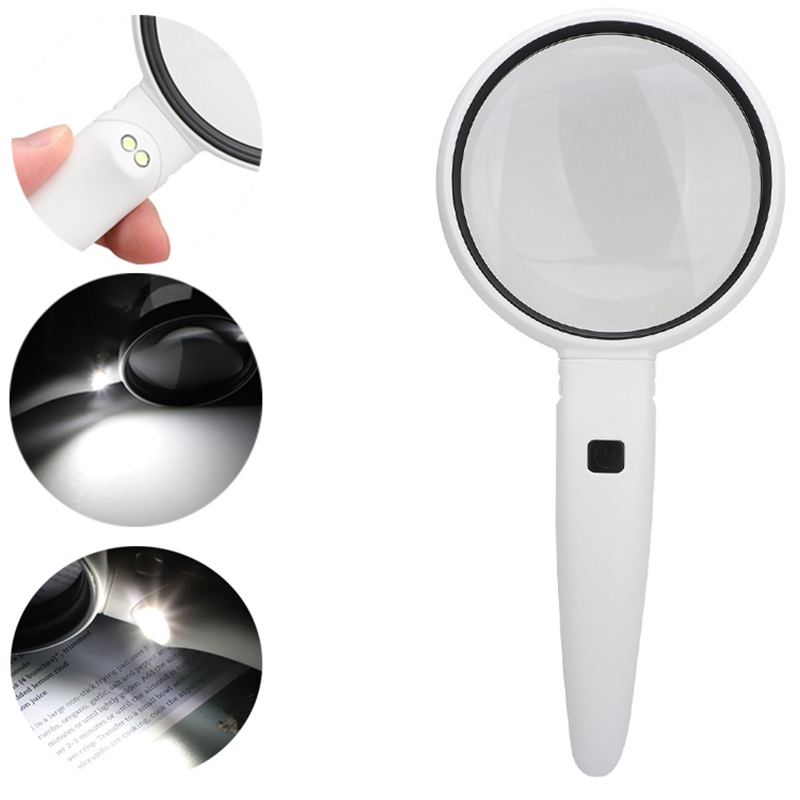 Lupa s vymeniteľnými šošovkami a podsvietením