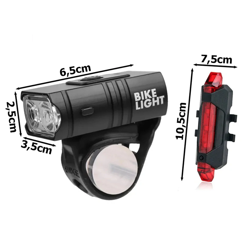Sada predné a zadné svetlo na bicykel LED CREE XM-L T6