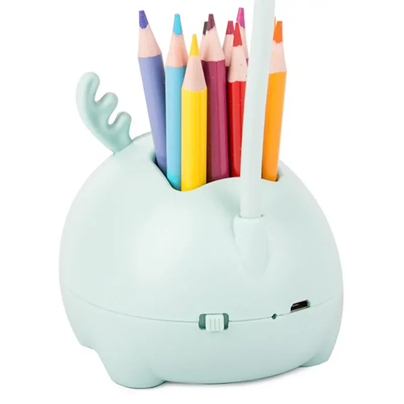 Detská LED lampa 3W so stojanom na mobil a ceruzky zelená