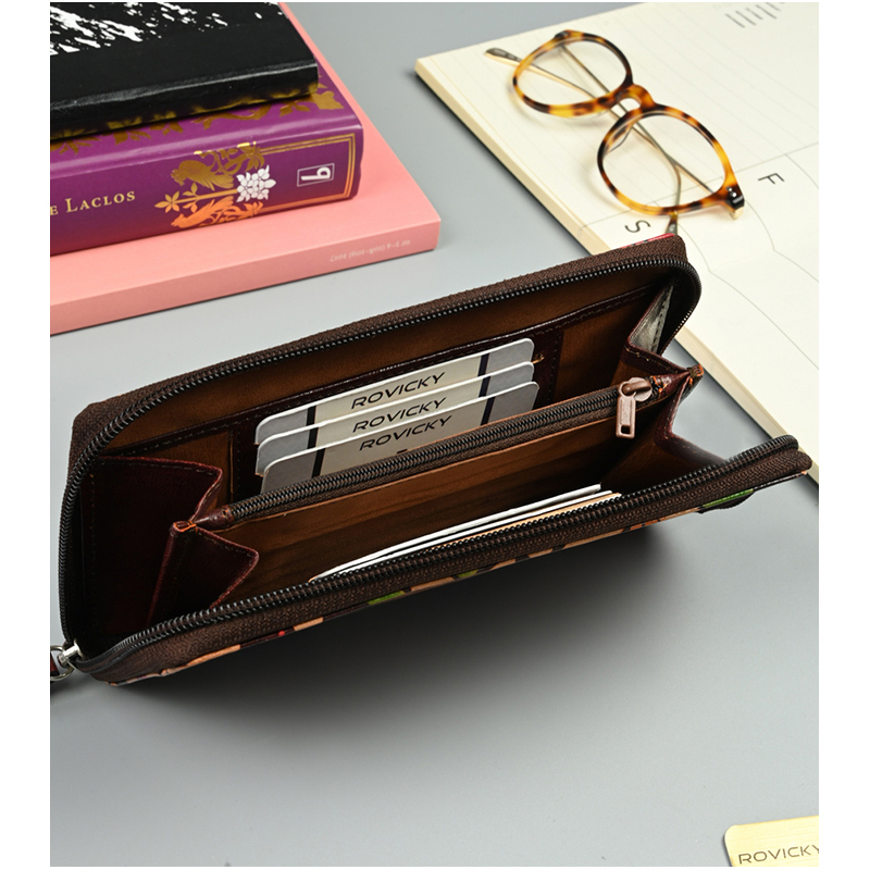 Peňaženka kožená dámska SPG-19401-1978 SHANTI Brown