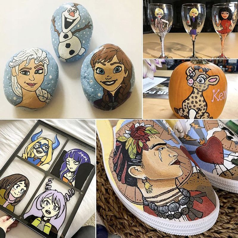 Sada profesionálych akrylových popisovačov 0,7mm 12ks Maaleo