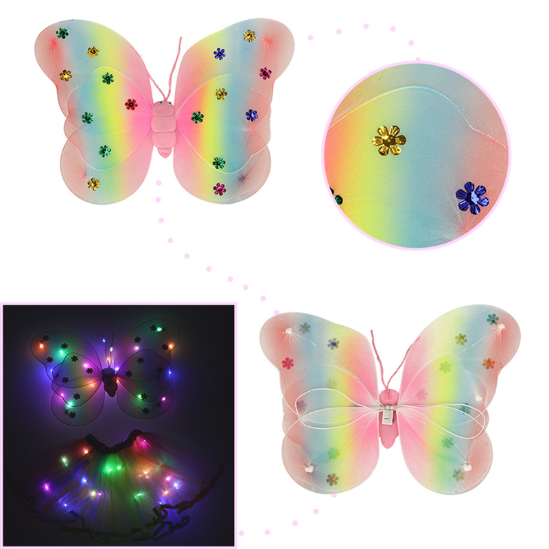 Kostým Víla LED s čelenkou a prútikom