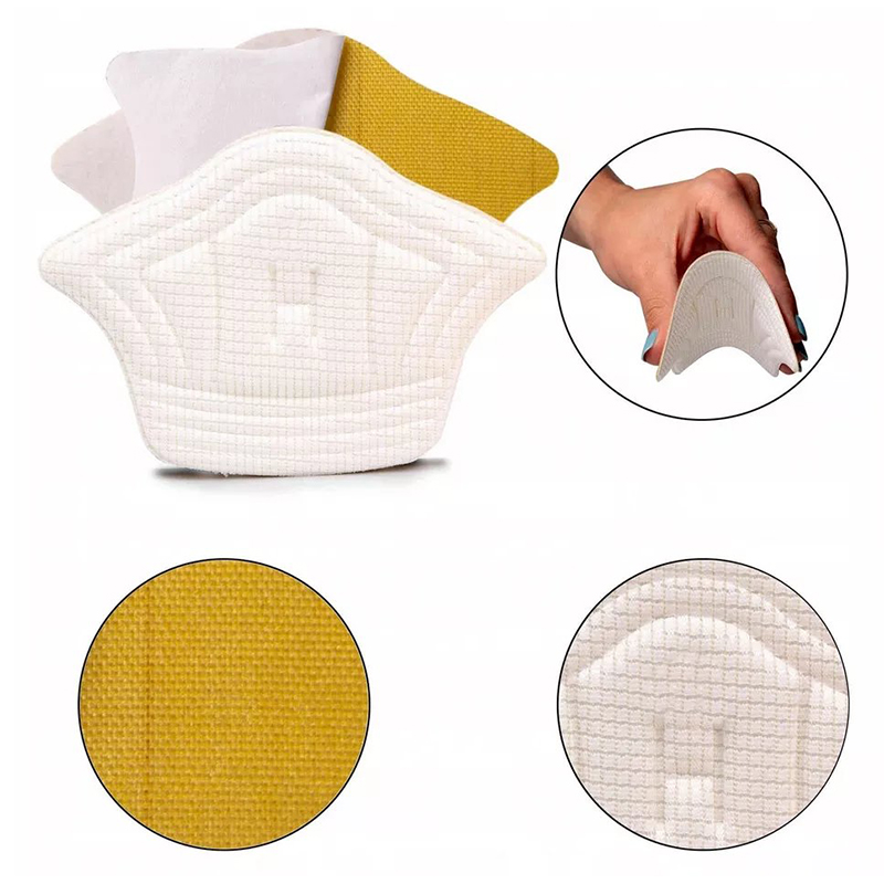 Pätové vložky do topánok proti otlakom lepiace 8x11cm 3mm (1 pár) - krémové