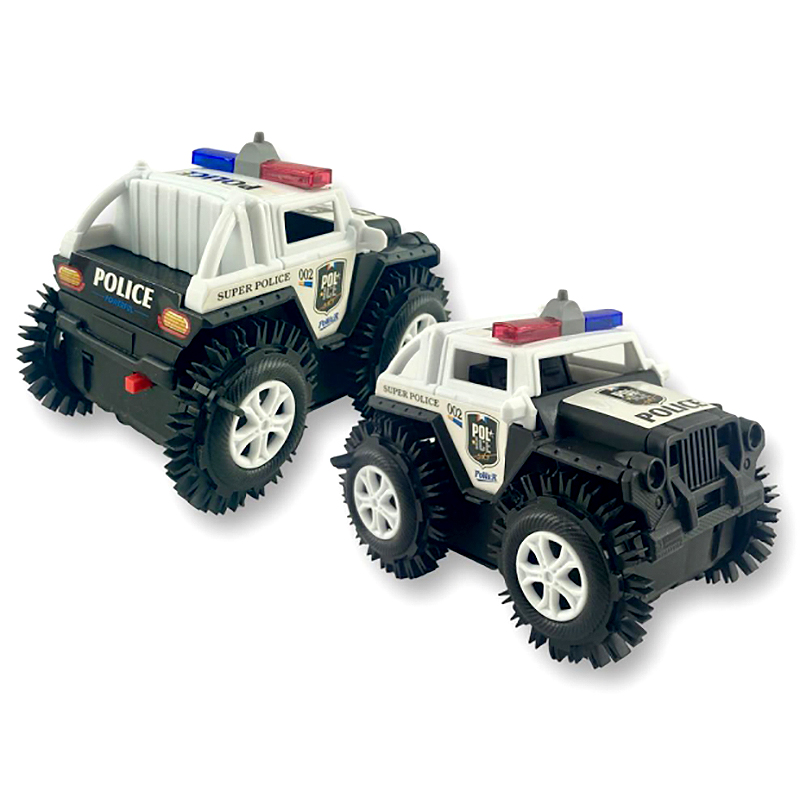 Akrobatické auto JEEP polícia