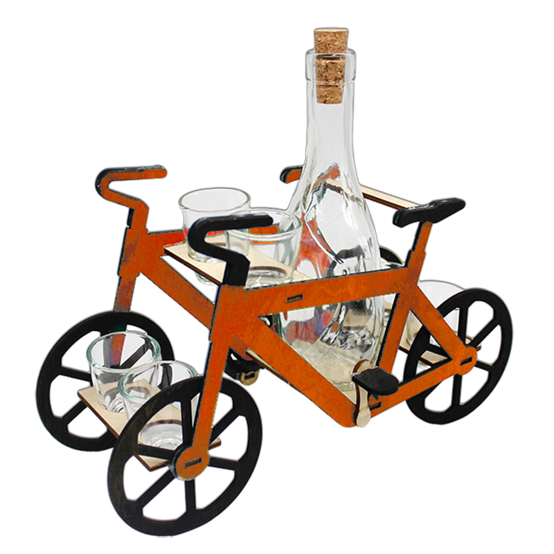 Darčeková sada Bar s fľašou a pohárikmi Bicykel