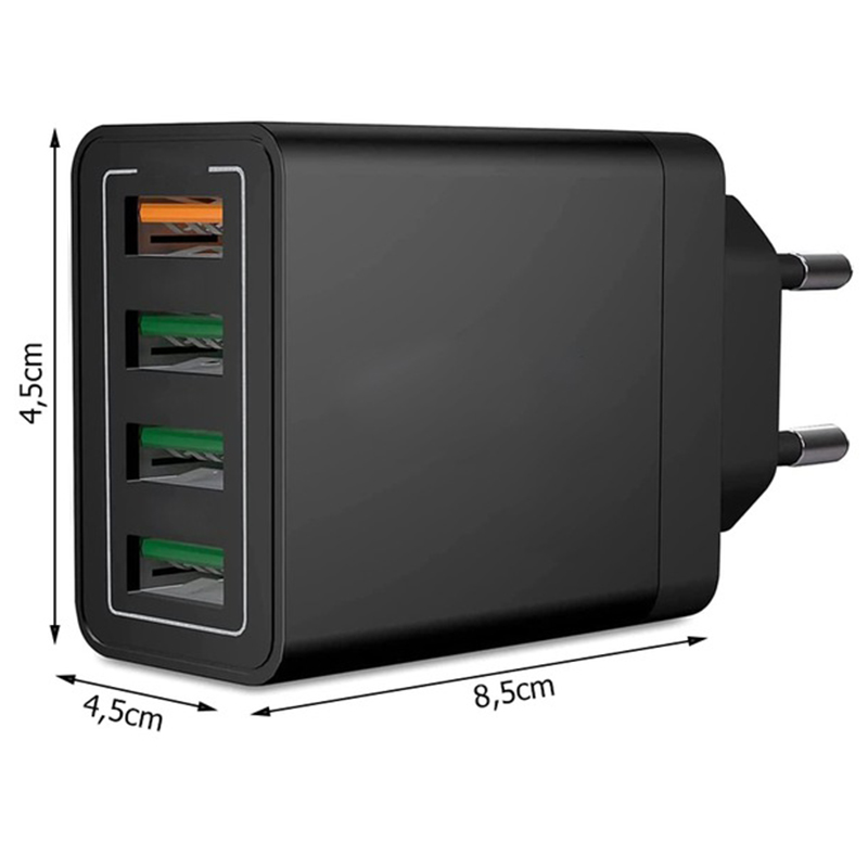 Quick Charge - Sieťová nabíjačka USB 4x