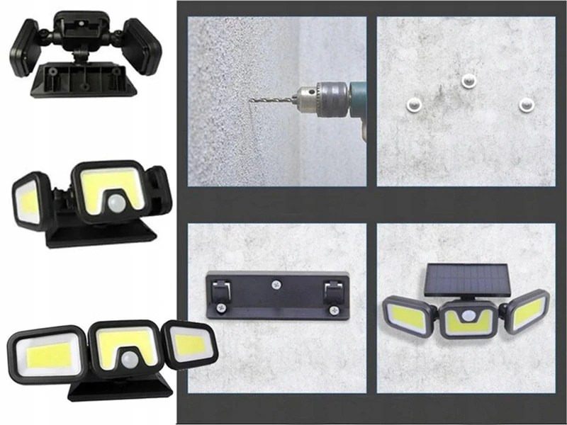 Solárna lampa 103 COB LED so snímačom pohybu a súmraku